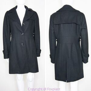 Keneth Cole women's  wool blend black coat, size 8‎